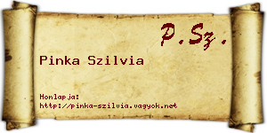 Pinka Szilvia névjegykártya