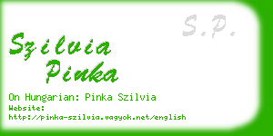 szilvia pinka business card